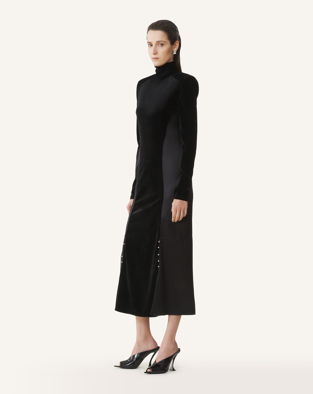 Black Velvet Midi Dress