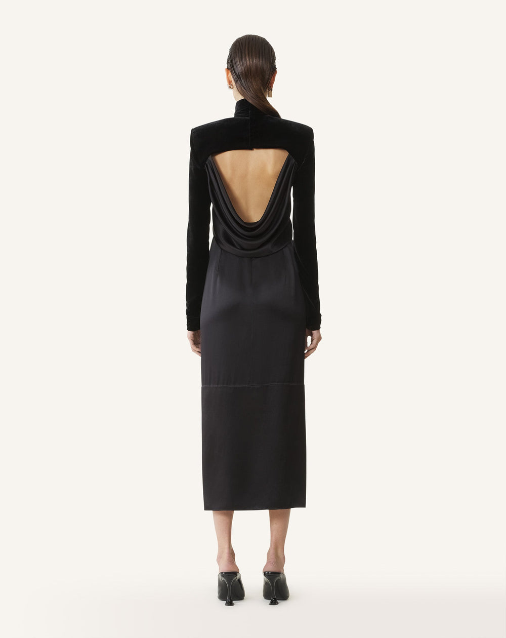 Black Velvet Midi Dress