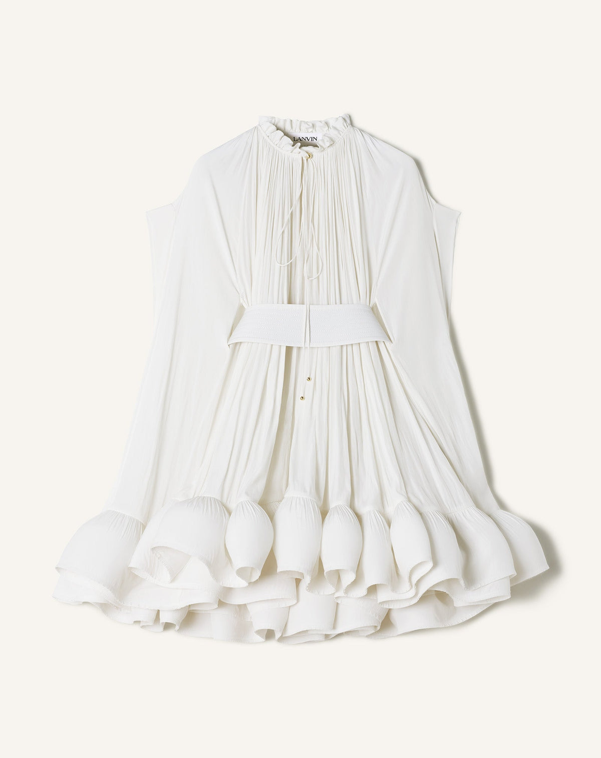 White Short Charmeuse Dress