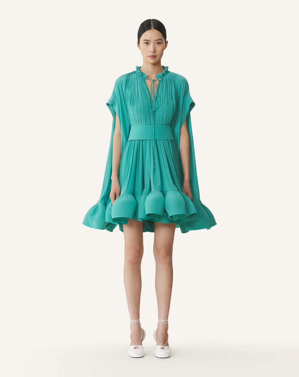 Green Short Charmeuse Dress