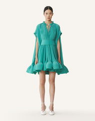 Green Short Charmeuse Dress