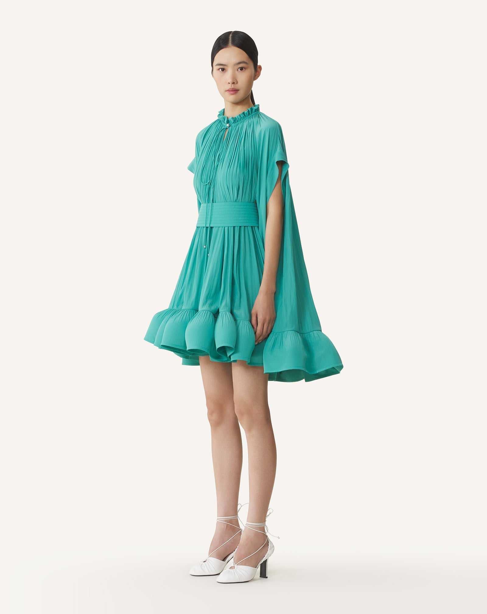 Green Short Charmeuse Dress