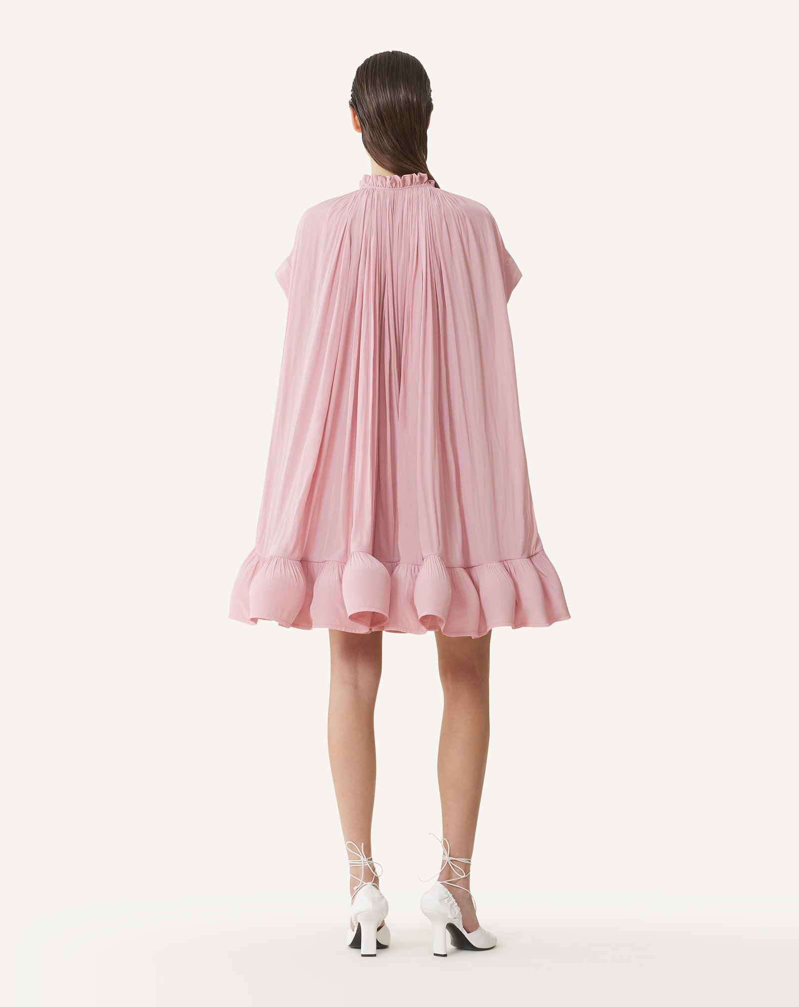 SHORT CHARMEUSE DRESS PINK