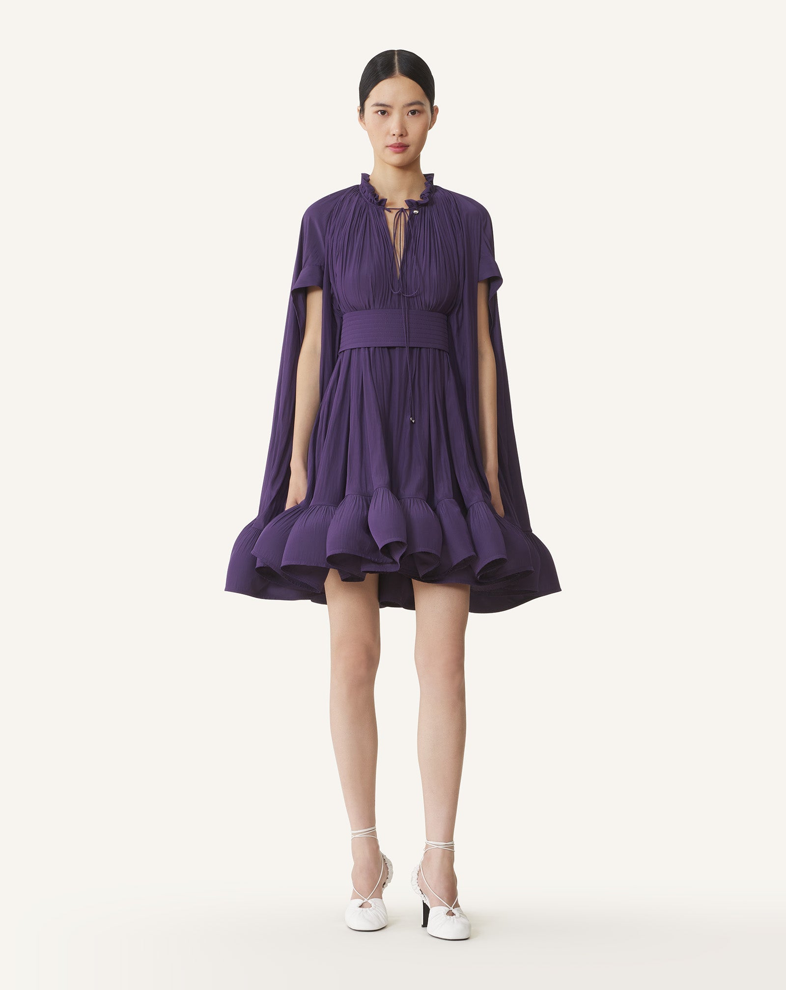 Purple Short Charmeuse Dress