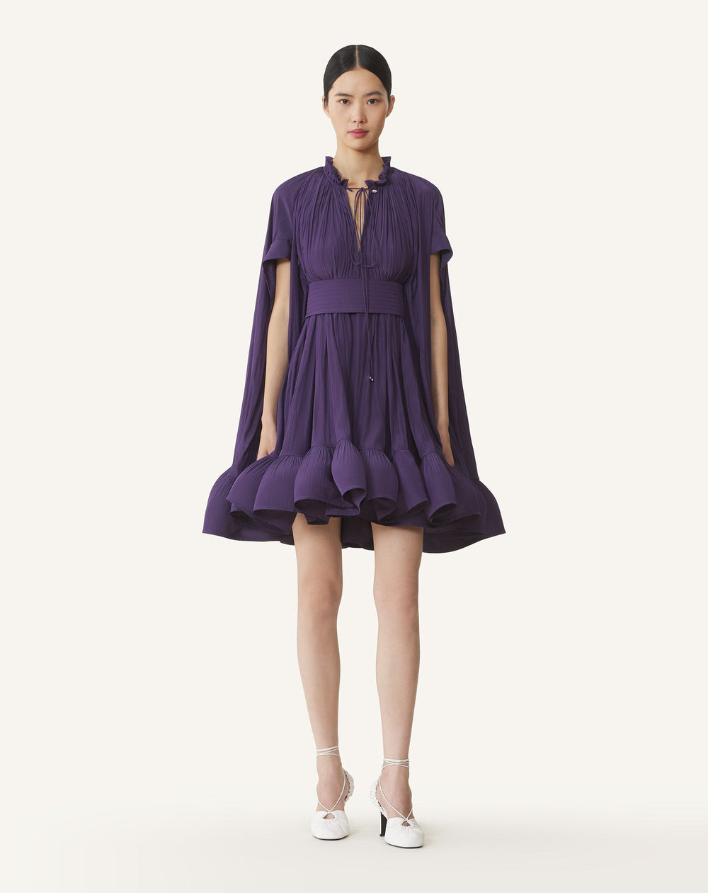 Purple Short Charmeuse Dress
