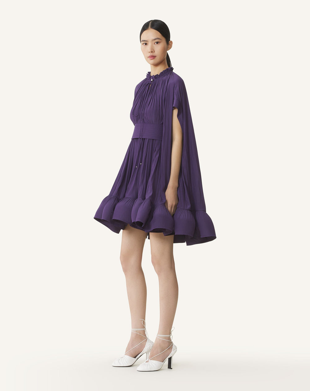 Purple Short Charmeuse Dress