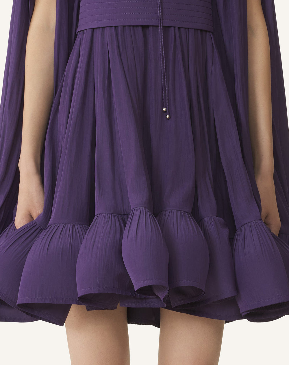 Purple Short Charmeuse Dress