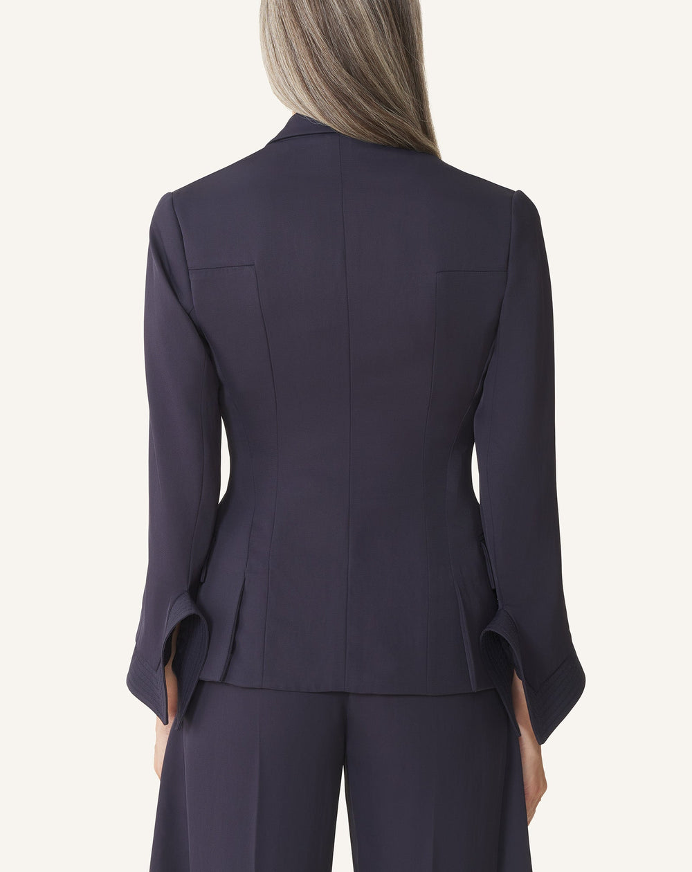 Veste Croisée En Twill Blue