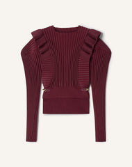 Pull À Plastron En Viscose Red