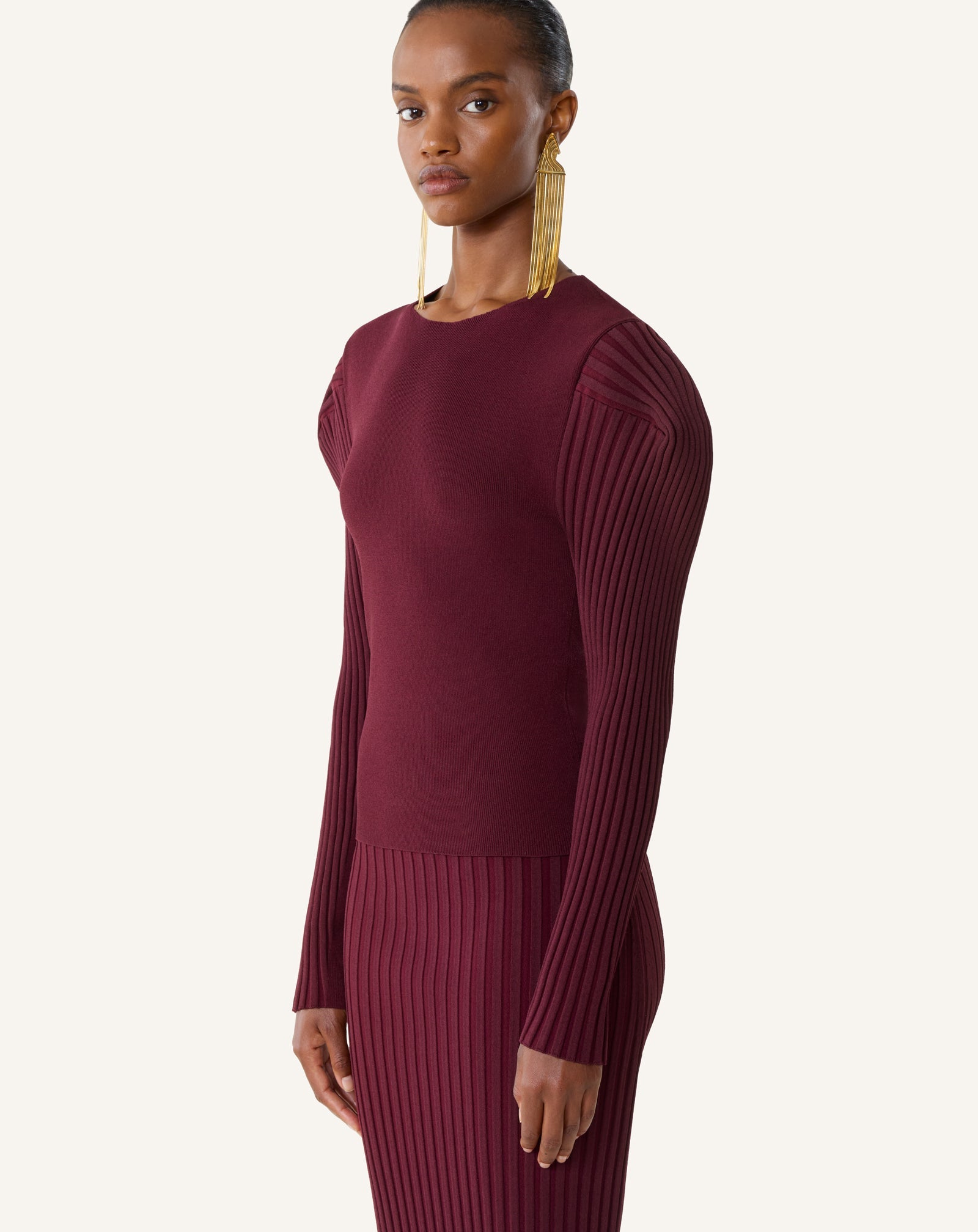 Pull À Plastron En Viscose Red