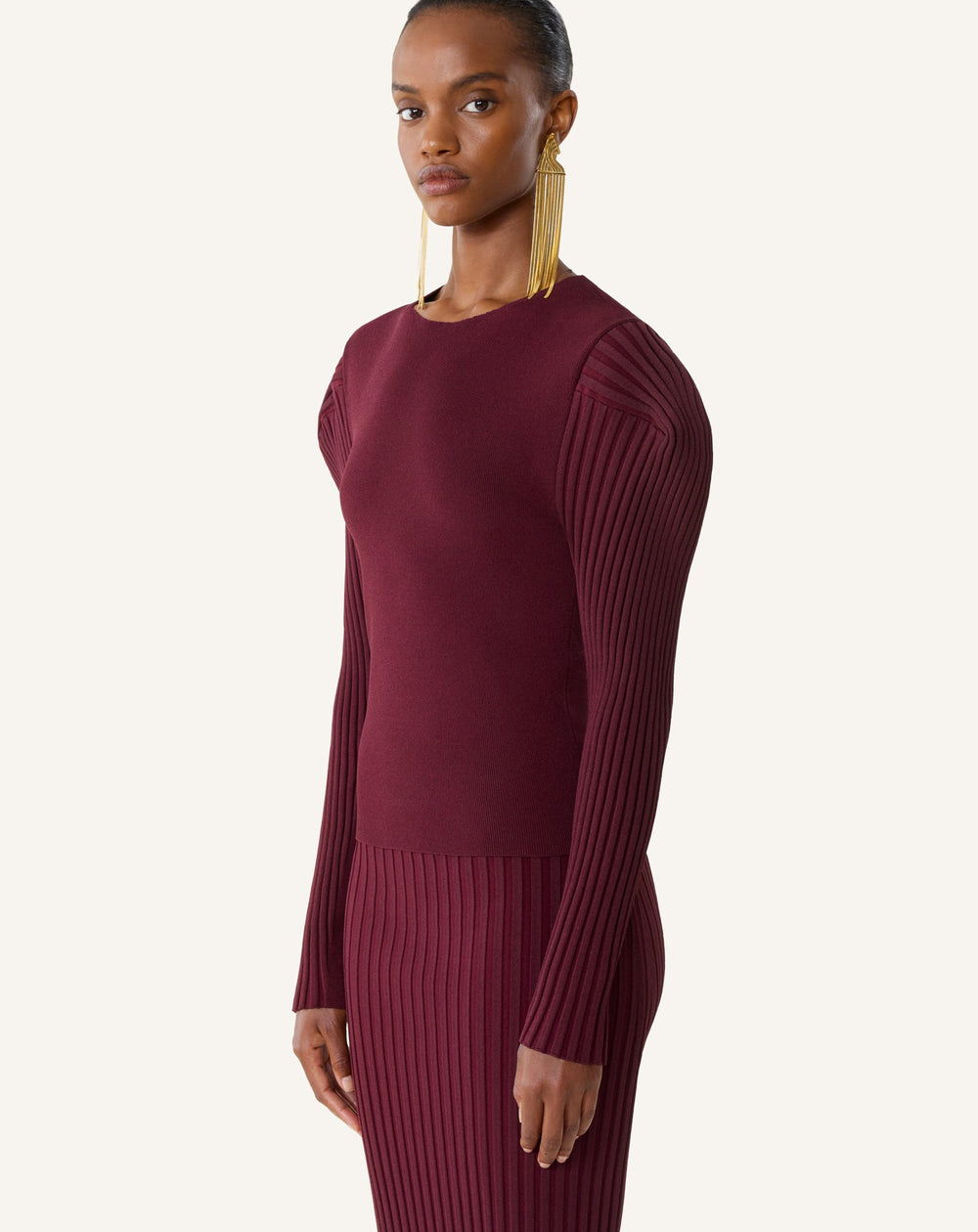 Pull À Plastron En Viscose Red