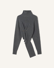 Grey Wool And Cashmere Sweater