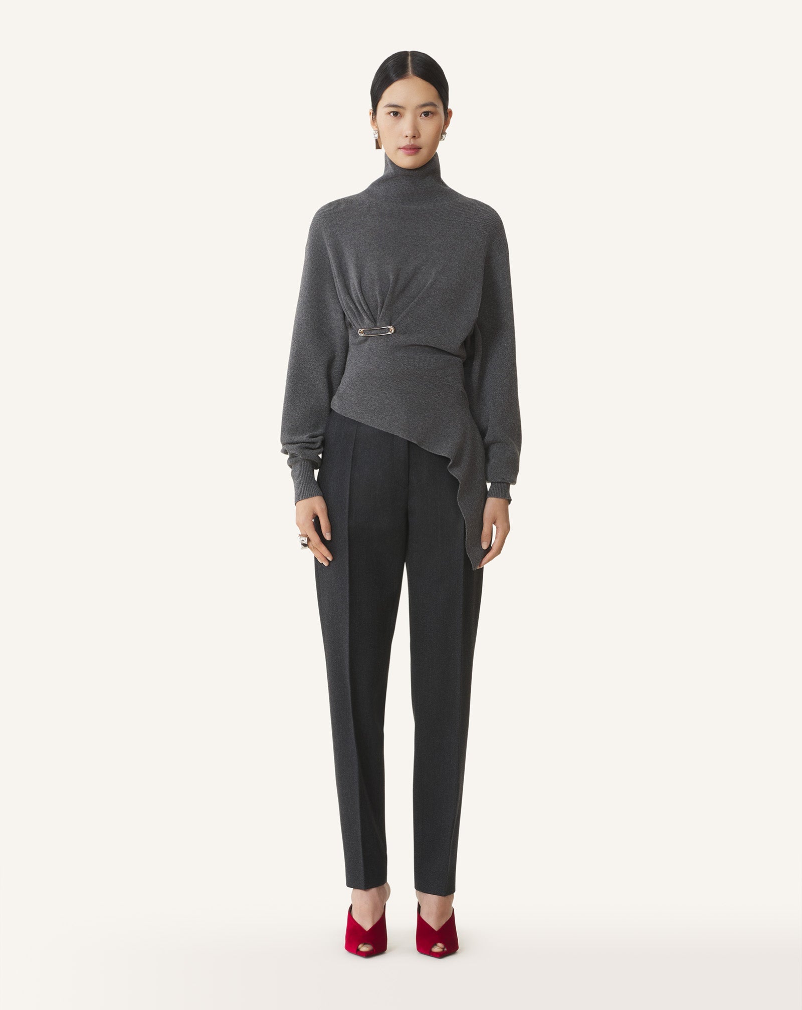 Grey Wool And Cashmere Sweater