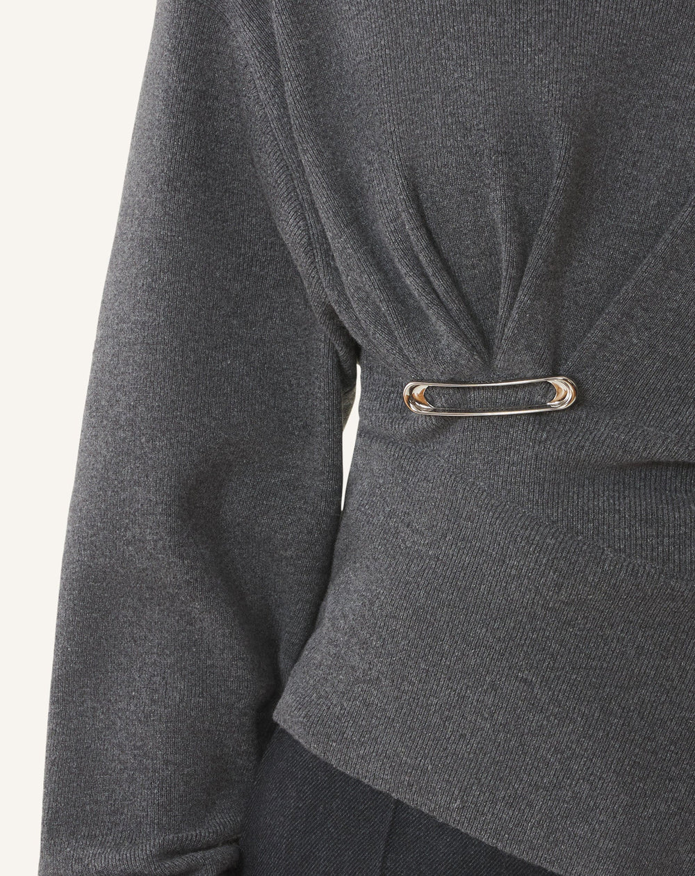 Grey Wool And Cashmere Sweater