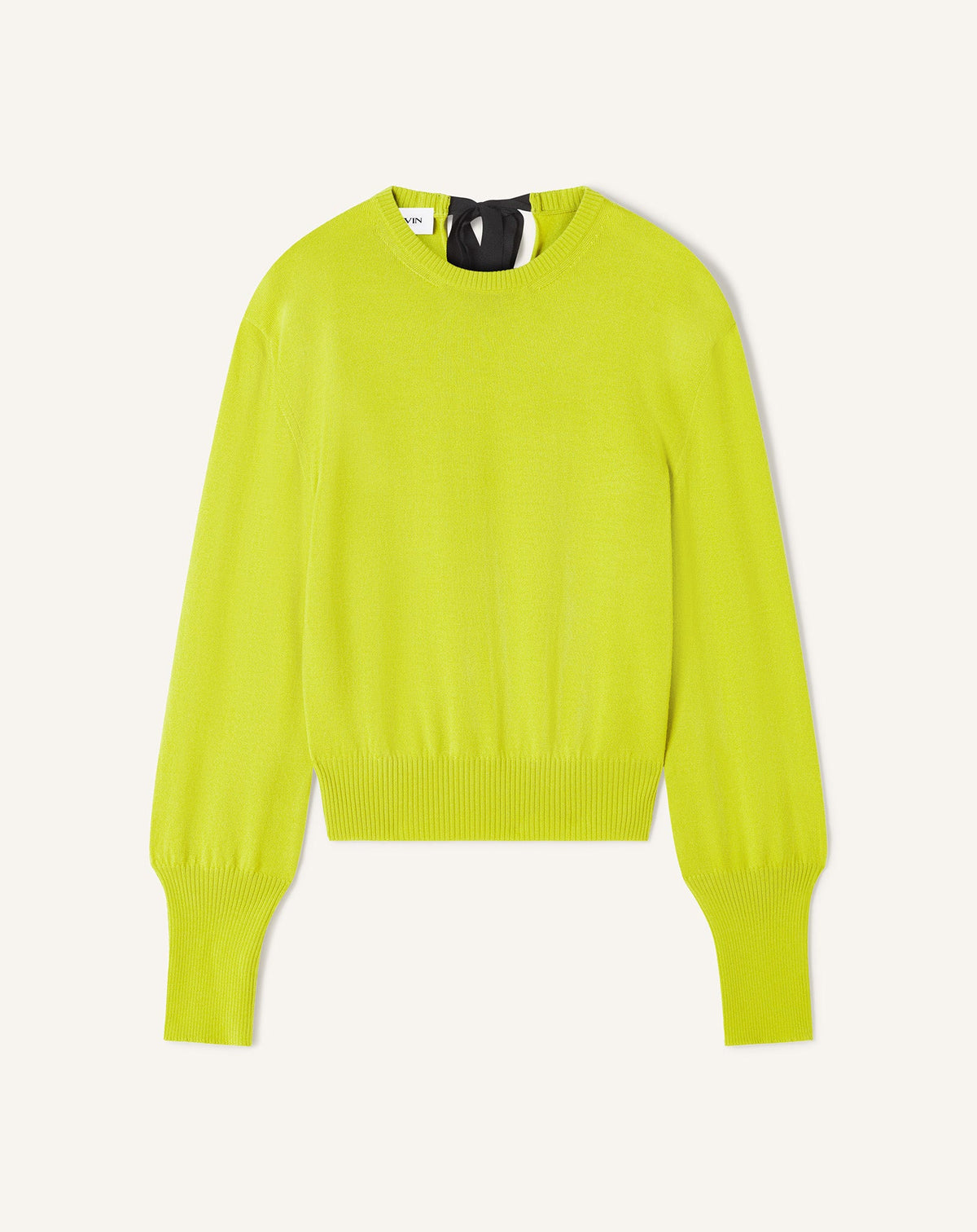 Pull T-shirt Détail Gros Grain En Laine Green
