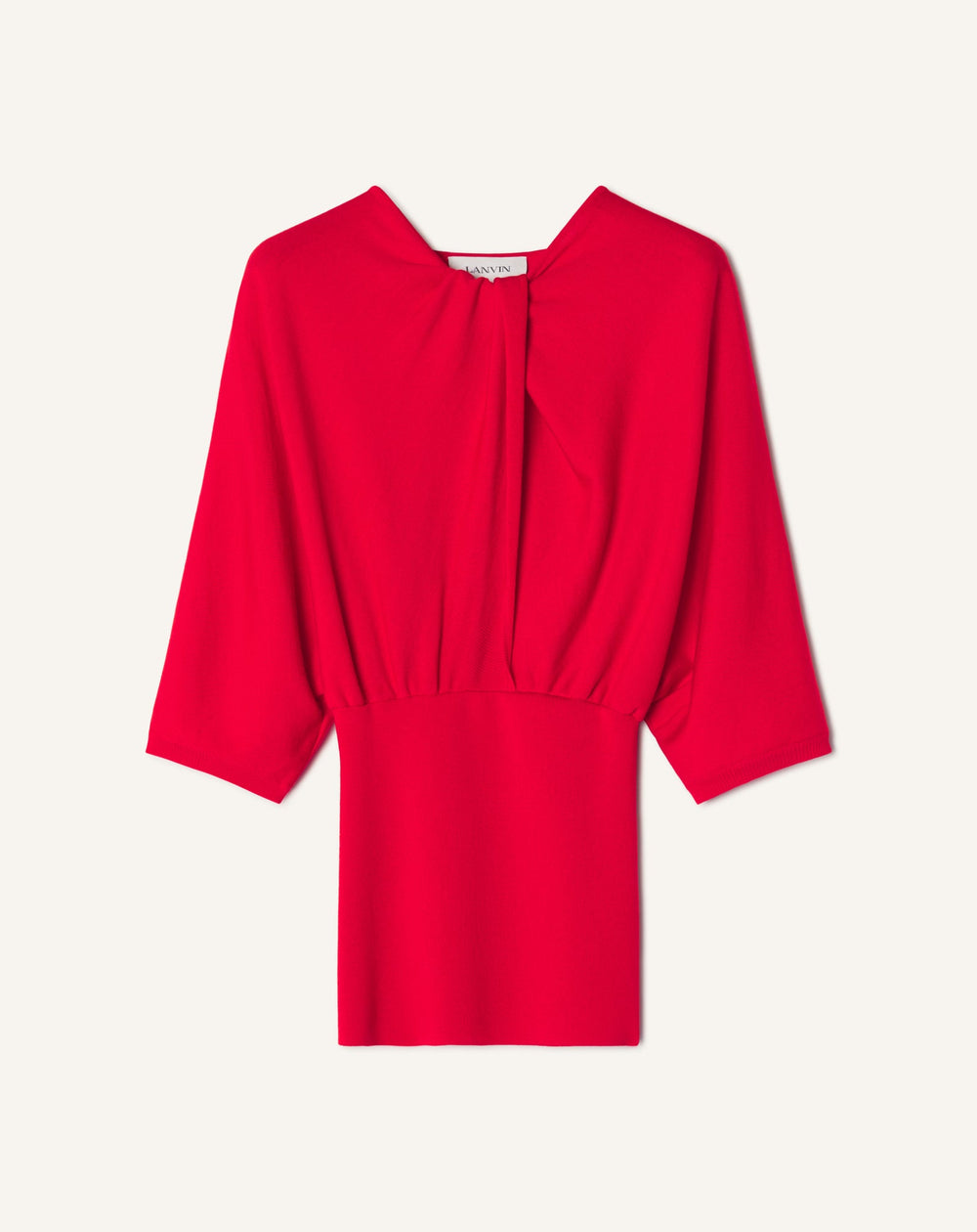 Pull Détail Noeud En Laine Mérinos Red