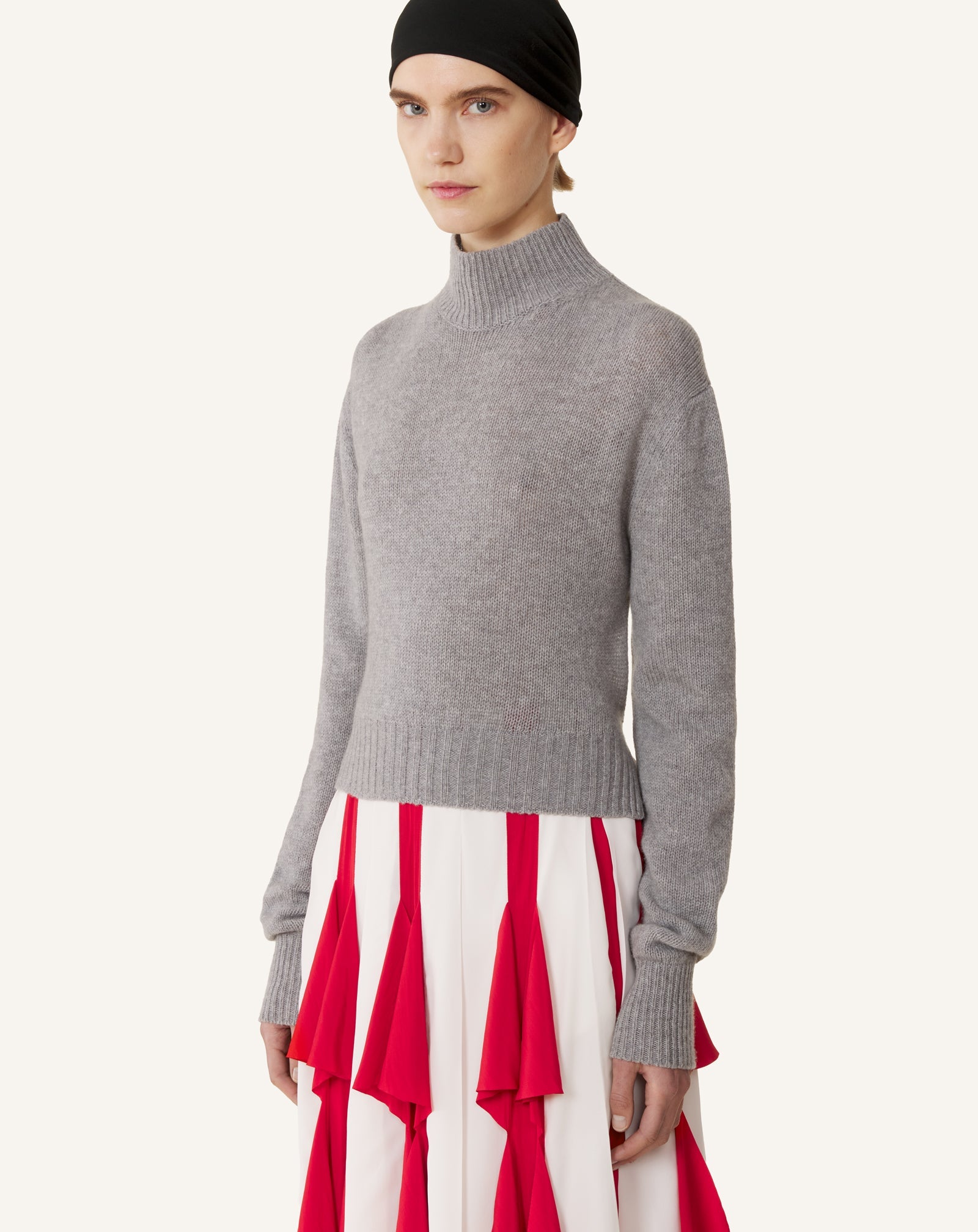 Pull Dos Nu En Cachemire Black