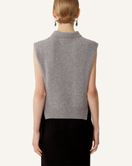 Pull Sans Manches En Cachemire Black