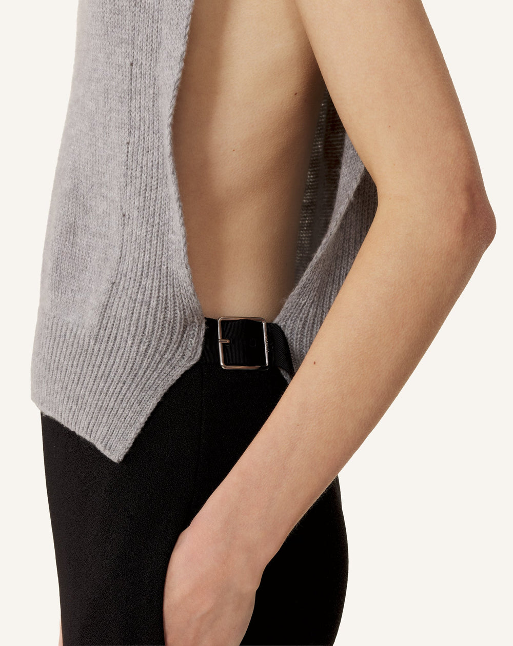 Pull Sans Manches En Cachemire Black