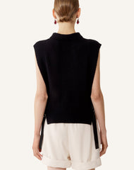 Pull Sans Manches En Cachemire Blue