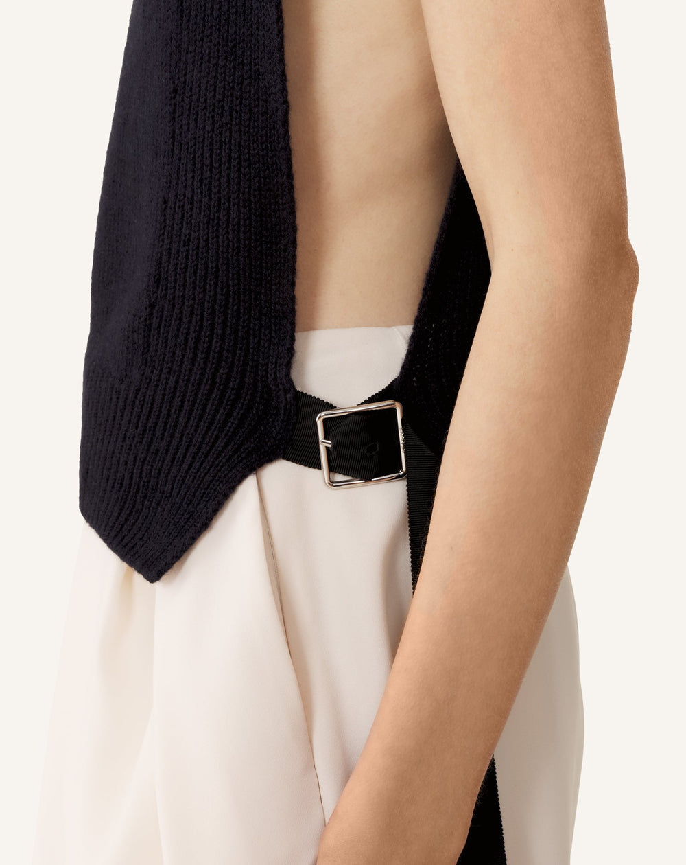 Pull Sans Manches En Cachemire Blue