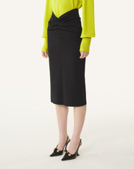 Jupe Midi En Jersey Black