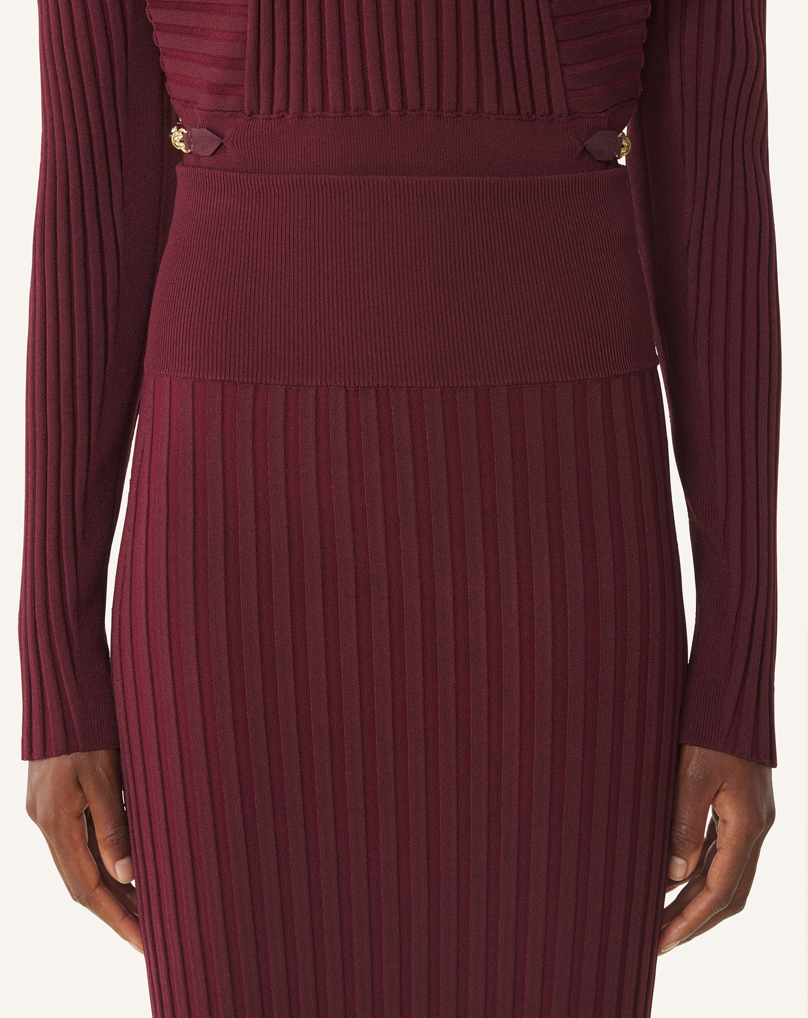 Jupe Midi En Viscose Red