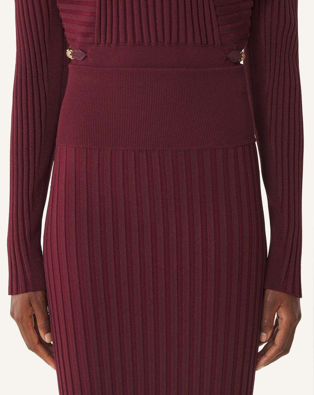 Jupe Midi En Viscose Red