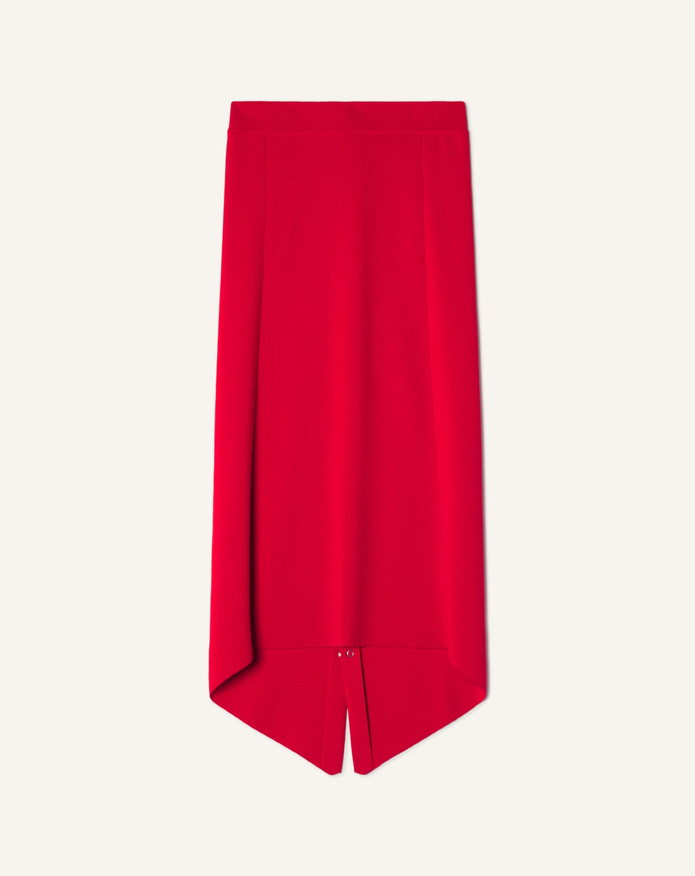 Jupe Longue Boutonnée En Laine Mérinos Red