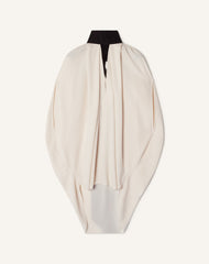 Haut Ample À Nœud En Crêpe White