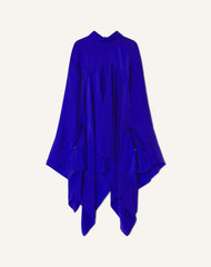Haut Ample En Soie Blue