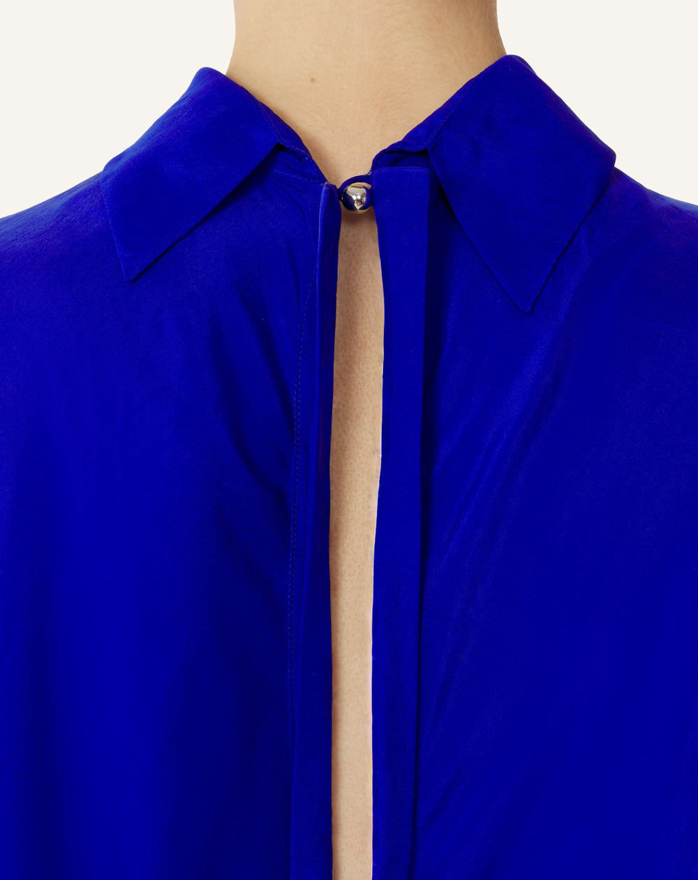 Haut Ample En Soie Blue