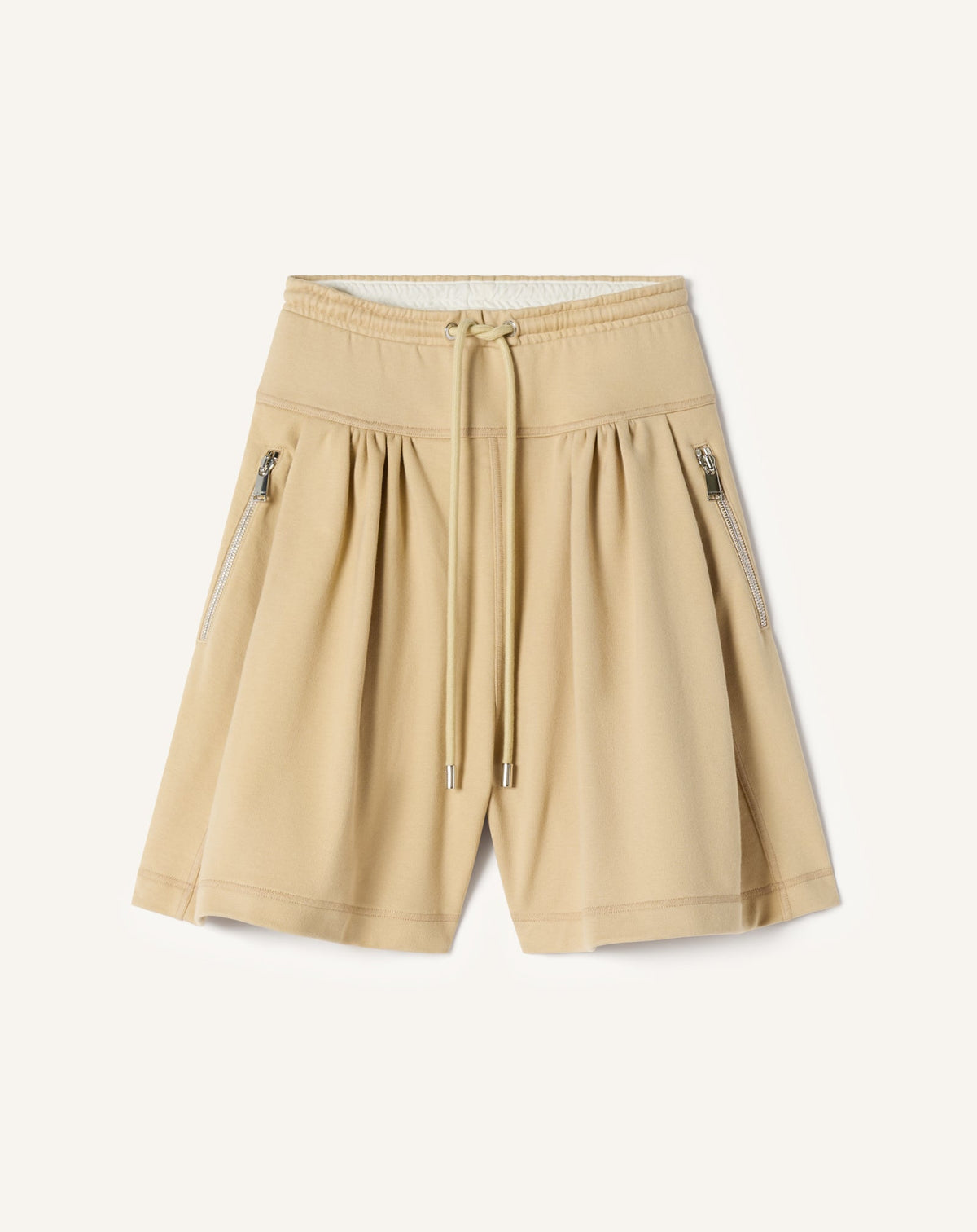 Bermuda En Coton Beige