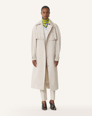 Pantalon Cigarette En Coton Technique White