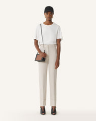 T-shirt Effet Cape En Coton Et Soie White