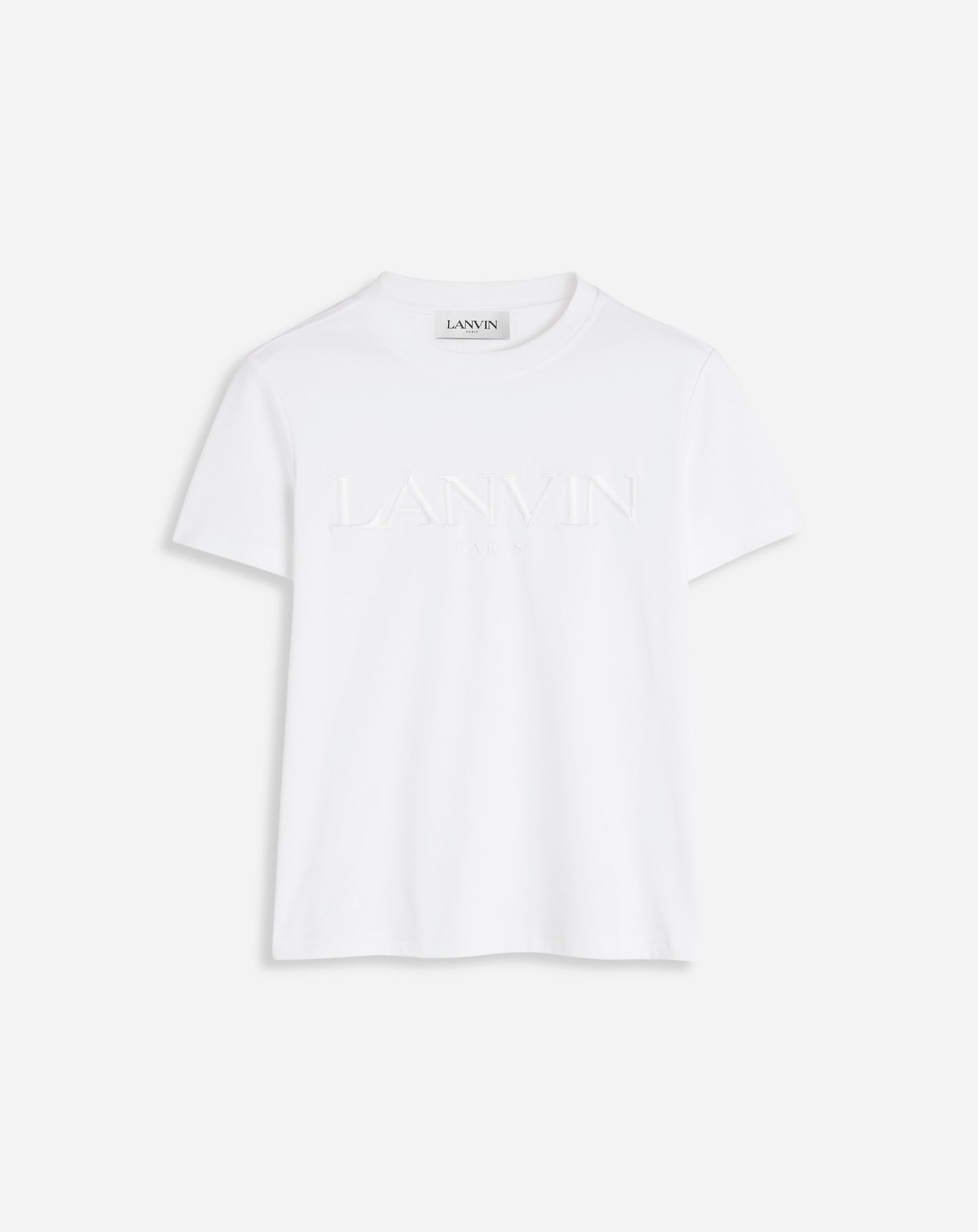 White Classic Fit Lanvin Embroidered T-shirt
