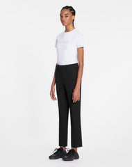 White Classic Fit Lanvin Embroidered T-shirt
