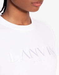 White Classic Fit Lanvin Embroidered T-shirt
