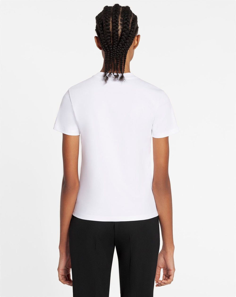 White Classic Fit Lanvin Embroidered T-shirt
