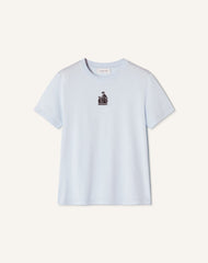 T-shirt Brodé La Mère Et L'enfant En Jersey Blue