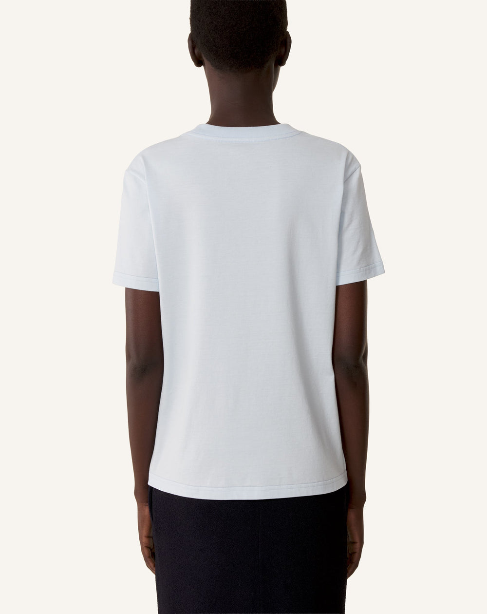 T-shirt Brodé La Mère Et L'enfant En Jersey Blue