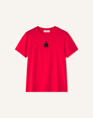 T-shirt Brodé La Mère Et L'enfant En Jersey Red